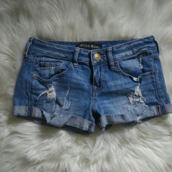 Express Jean Shorts Size 00 - Picture 3 of 8